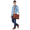 Handmade Genuine Leather Messenger Bag (15 inch)