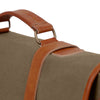 CANVAS LEATHER LAPTOP MESSENGER BAG (Green)