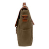 CANVAS LEATHER LAPTOP MESSENGER BAG (Green)