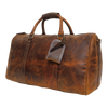Handmade Genuine Leather Travel Duffel Bag (Brown)