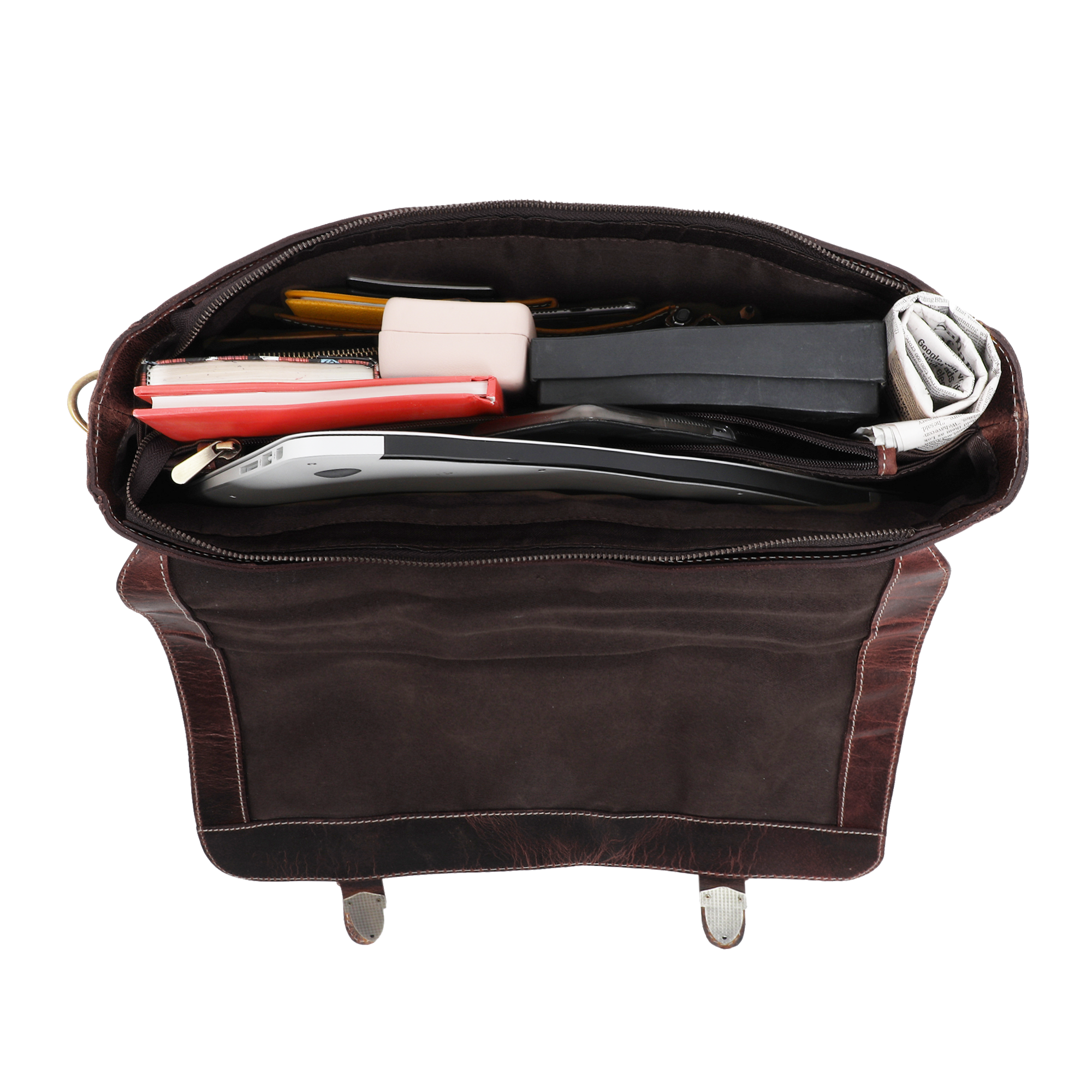 Handmade Genuine Leather Briefcase Bag (Mulberry)