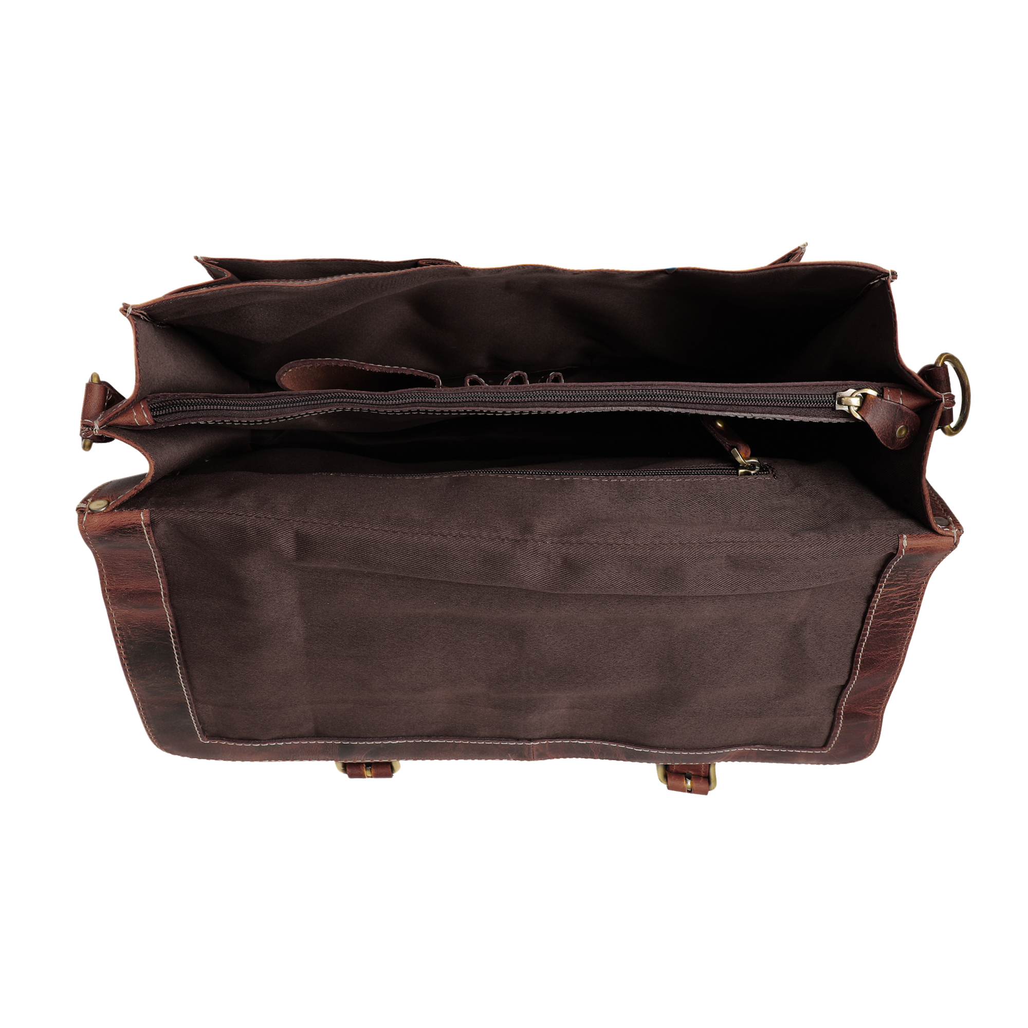 Handmade Genuine Leather Briefcase Bag (Mulberry)