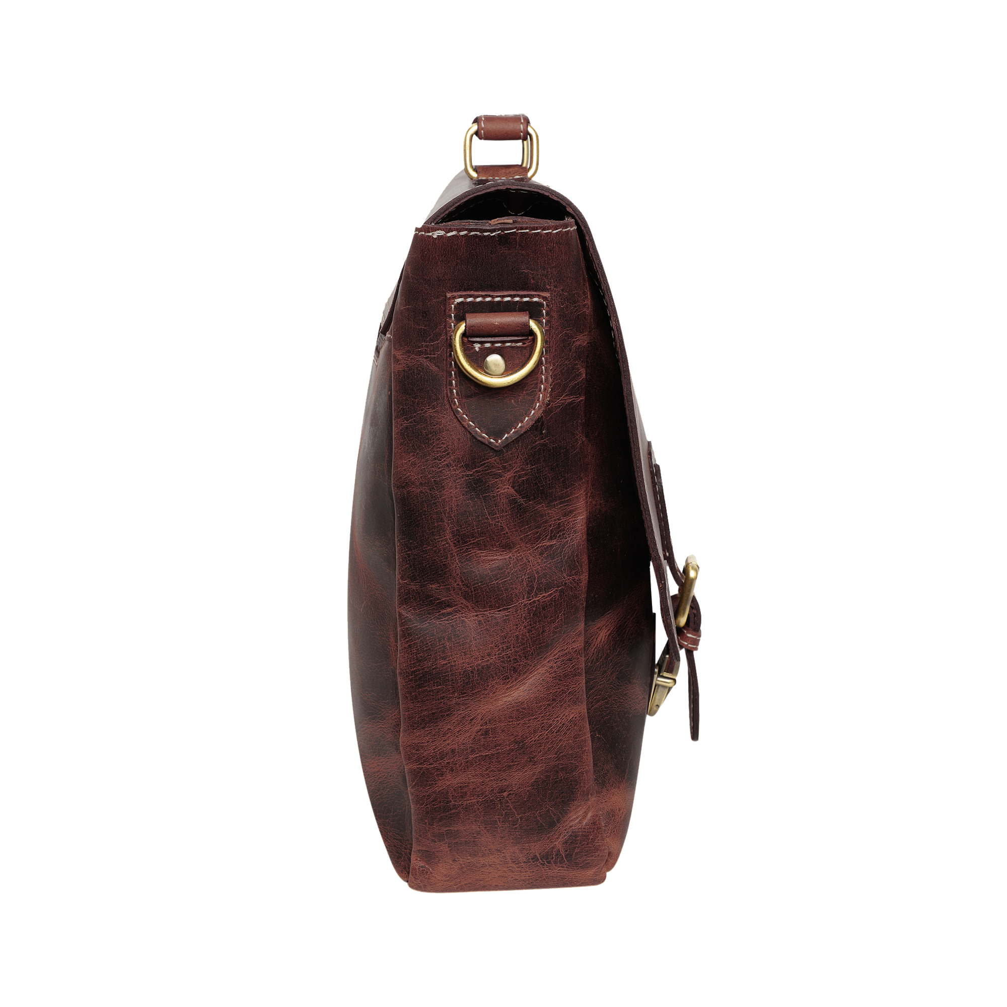 Handmade Genuine Leather Briefcase Bag (Mulberry)