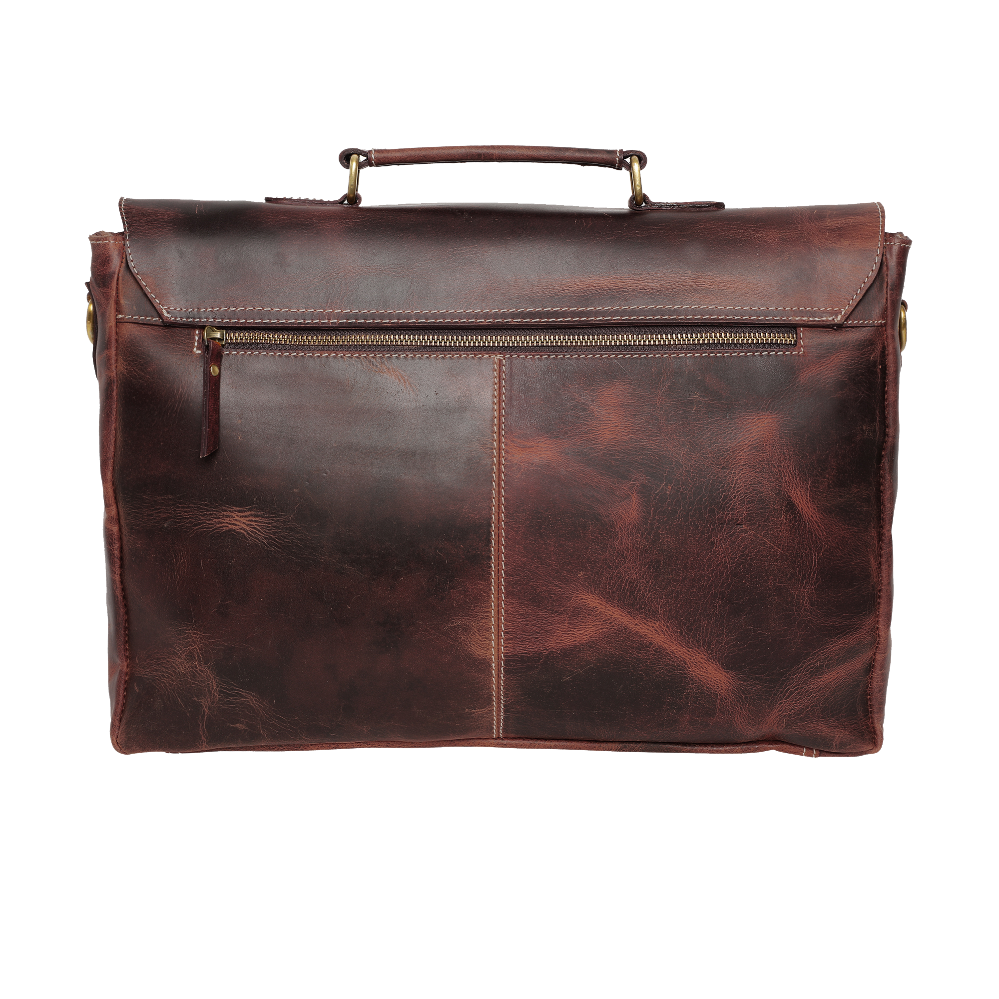 Handmade Genuine Leather Briefcase Bag (Mulberry)
