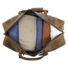 Organized Genuine Leather Travel Duffel Bags (Brown)