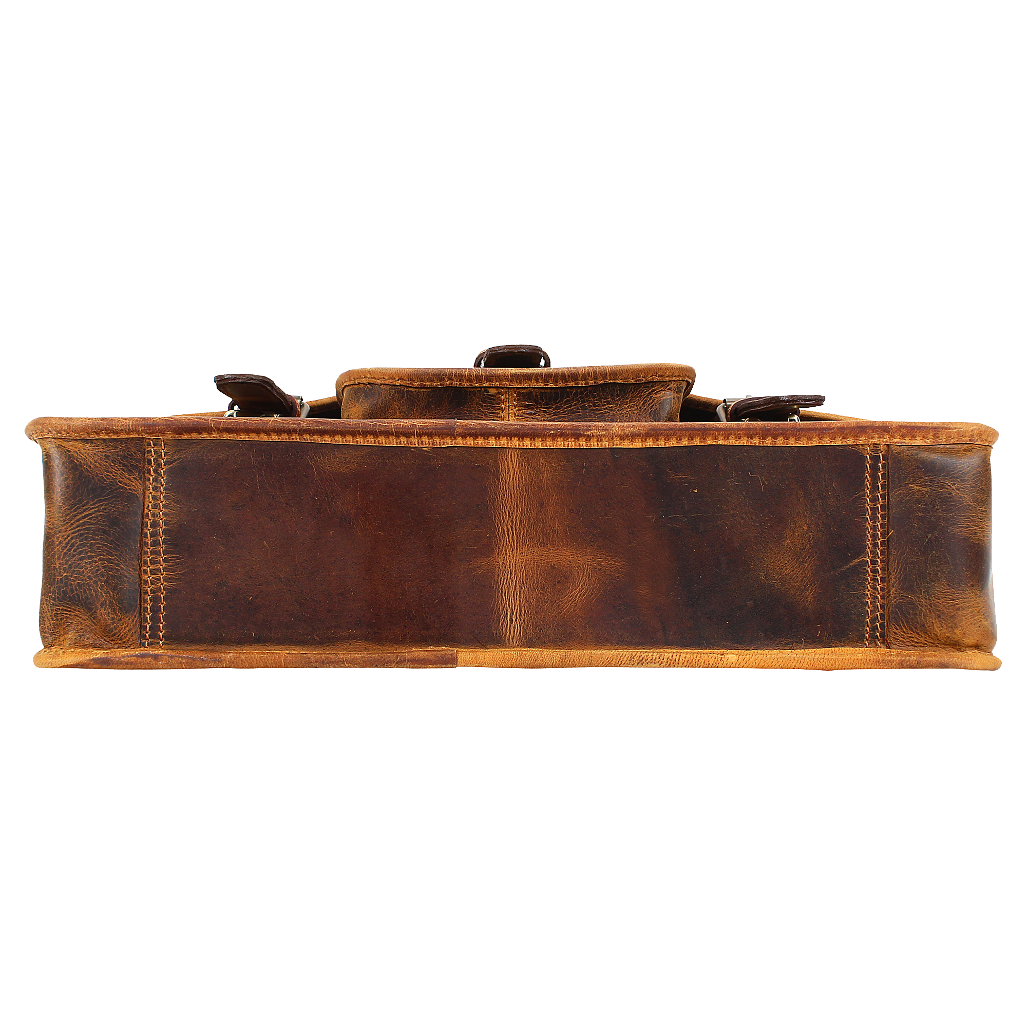 Handmade Genuine Leather Laptop Briefcase Messenger Bags (Brown)