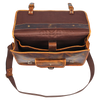 Handmade Genuine Leather Laptop Briefcase Messenger Bags (Brown)