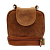 Handcrafted Genuine Leather Toiletry Bags for Him Her (Brown)
