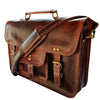 Handmade Genuine Leather Briefcase Bag (Mulberry)