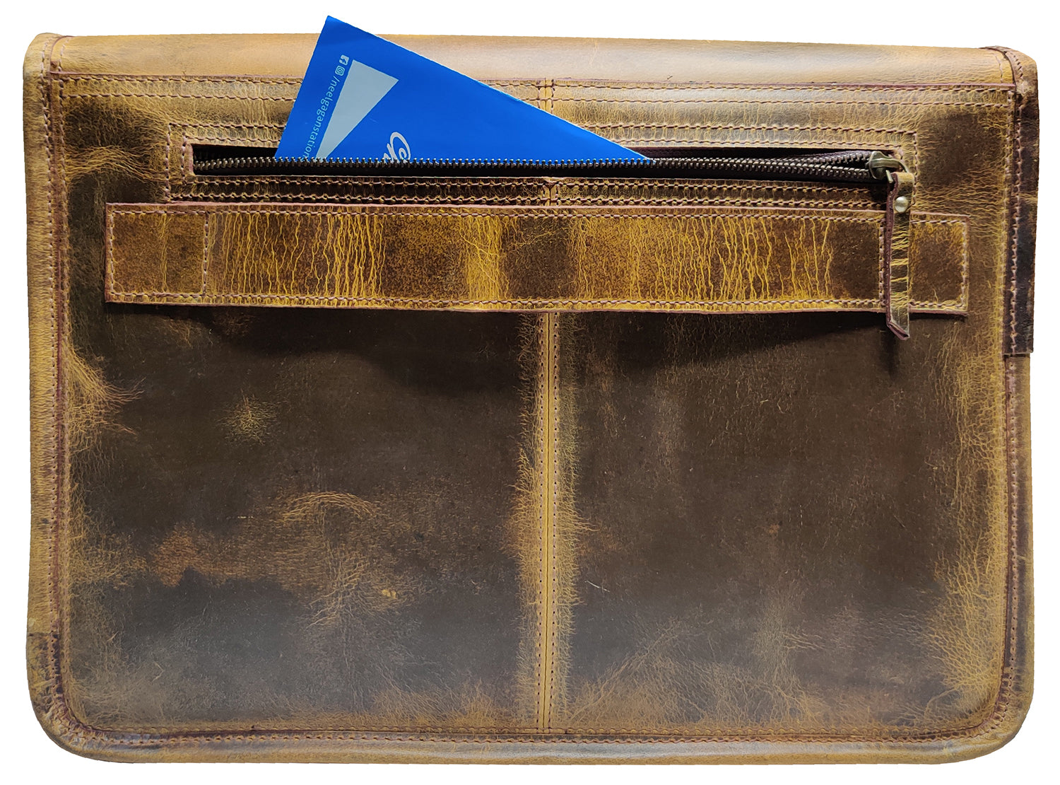 Handmade Genuine Leather Messenger Bag (Brown)