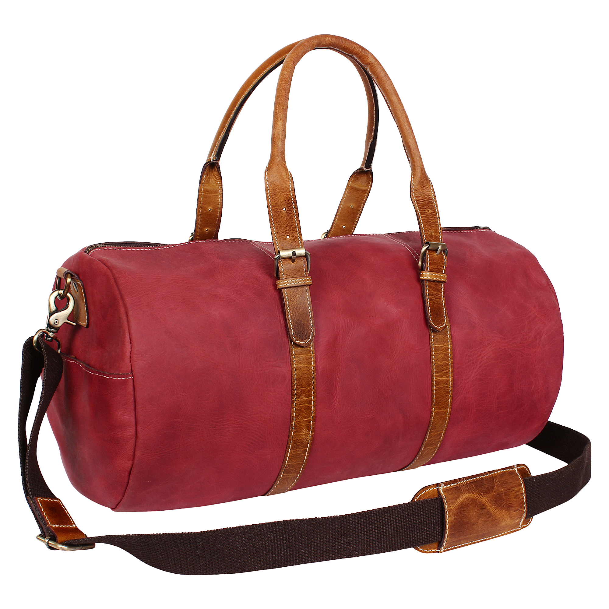 Handcrafted Genuine Leather Duffel Bags Travel Luggage Weekender Shoulder Bag Gym Tote