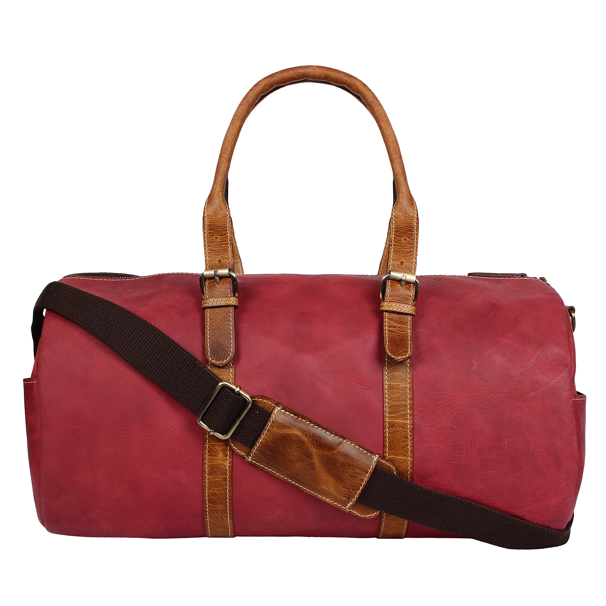 Handcrafted Genuine Leather Duffel Bags Travel Luggage Weekender Shoulder Bag Gym Tote