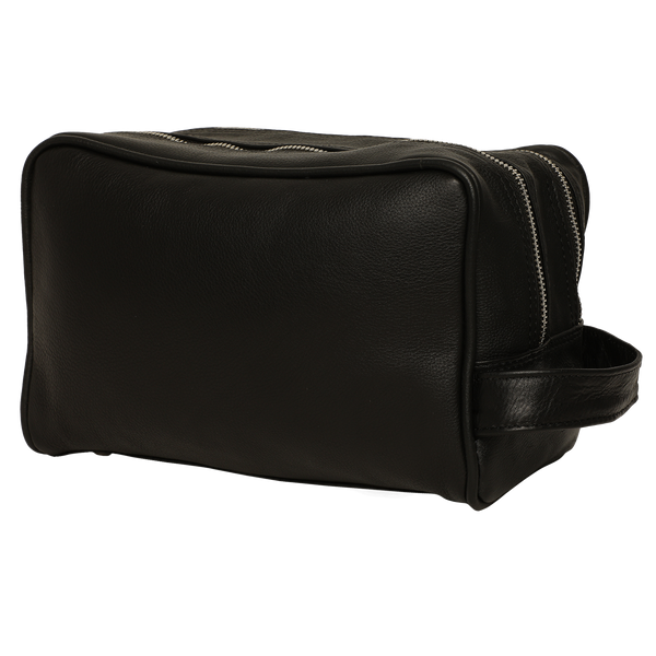 Genuine Vintage Leather Dopp Kit (Black)