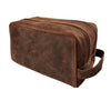 Genuine Vintage Leather Dopp Kit (Brown)