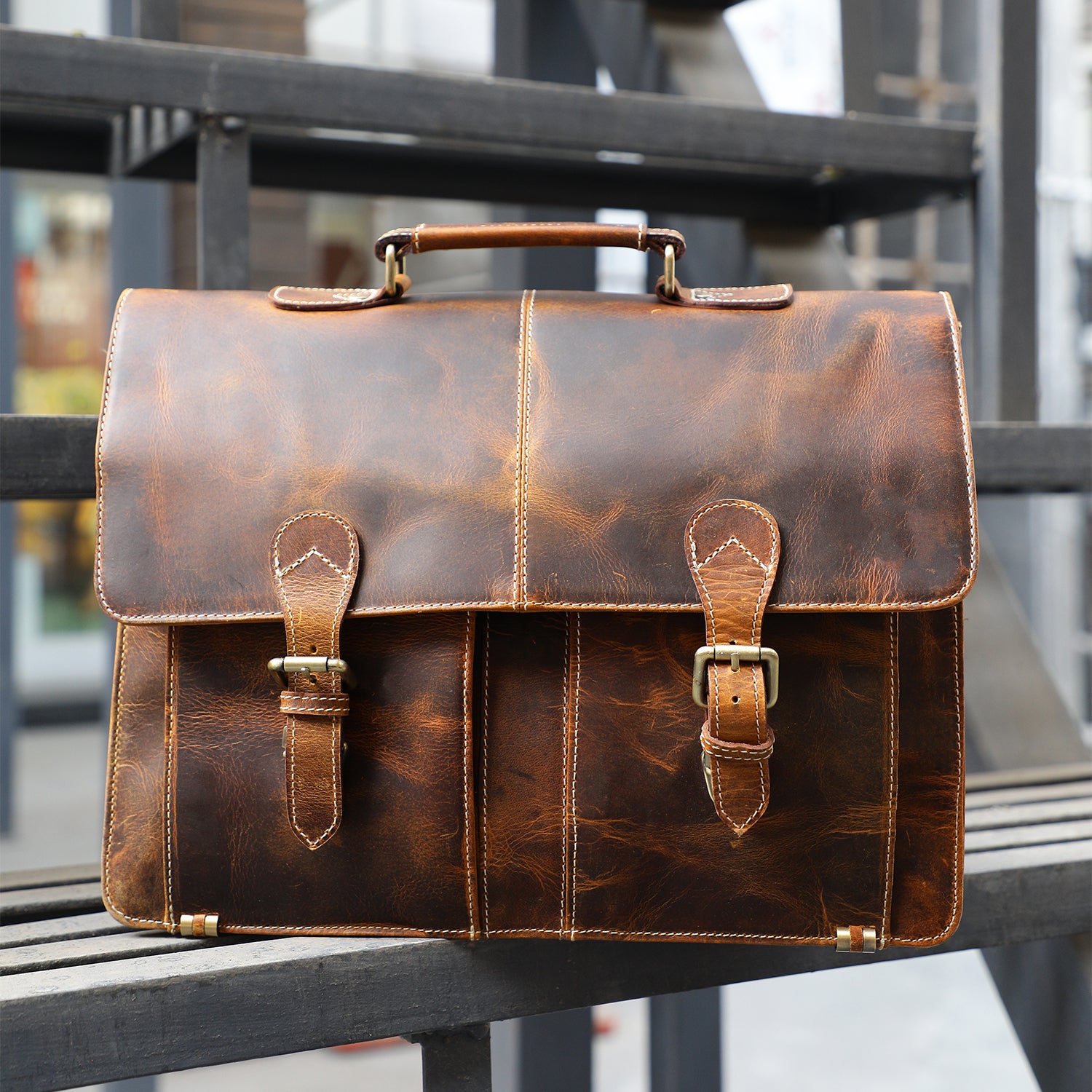 Handmade Quality Leather Briefcase Bag