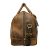 Organized Genuine Leather Travel Duffel Bags (Brown)