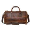 Handmade Genuine Leather Travel Duffel Bag (Brown)