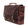 Handmade Genuine Leather Briefcase Bag (Mulberry)