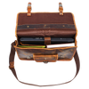 Handmade Genuine Leather Laptop Briefcase Messenger Bags (Brown)