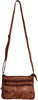 Leather Crossbody Handbag for Women, Cognac