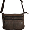 Leather Crossbody Handbag for Women, Olive