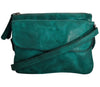 Leather Sling Bag Wristlet Clutch for Women, Green