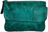 Leather Sling Bag Wristlet Clutch for Women, Green