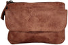 Leather Sling Bag Wristlet Clutch for Women, Brick Red