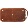 Handcrafted Genuine Leather Toiletry Bags for Him Her (Brown)