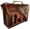 Handmade Genuine Leather Briefcase Bag (Mulberry)