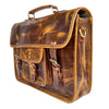 Handmade Genuine Leather Briefcase Bag (Tan)