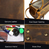 Leather Travel Toiletry Bag (Antique Brown)