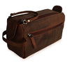 Handmade Genuine Leather Toiletry Bags (Dark Brown)