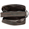 Genuine Vintage Leather Dopp Kit (Dark Brown)
