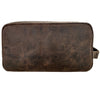 Genuine Vintage Leather Dopp Kit (Dark Brown)