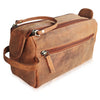 Handmade Genuine Leather Toiletry Bags (Brown)