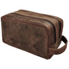 Genuine Vintage Leather Dopp Kit (Dark Brown)