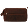 Handmade Genuine Leather Toiletry Bags (Dark Brown)