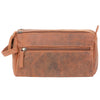 Handmade Genuine Leather Toiletry Bags (Brown)