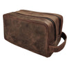 Genuine Vintage Leather Dopp Kit (Dark Brown)