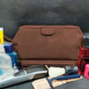 Handmade Genuine Vintage Leather Cosmetic Bags (Brown)