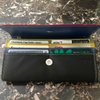 RFID Blocking Leather Bifold Zippered Clutch Wallet Women