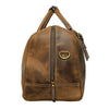 Organized Genuine Leather Travel Duffel Bags (Brown)