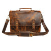 Handmade Genuine Leather Briefcase Bag (Brown)