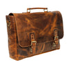 Handmade Genuine Leather Briefcase Bag (Brown)
