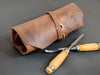 Genuine Leather Tool Roll Up Pouch- Handcrafted Tool Kit (10 Slots)