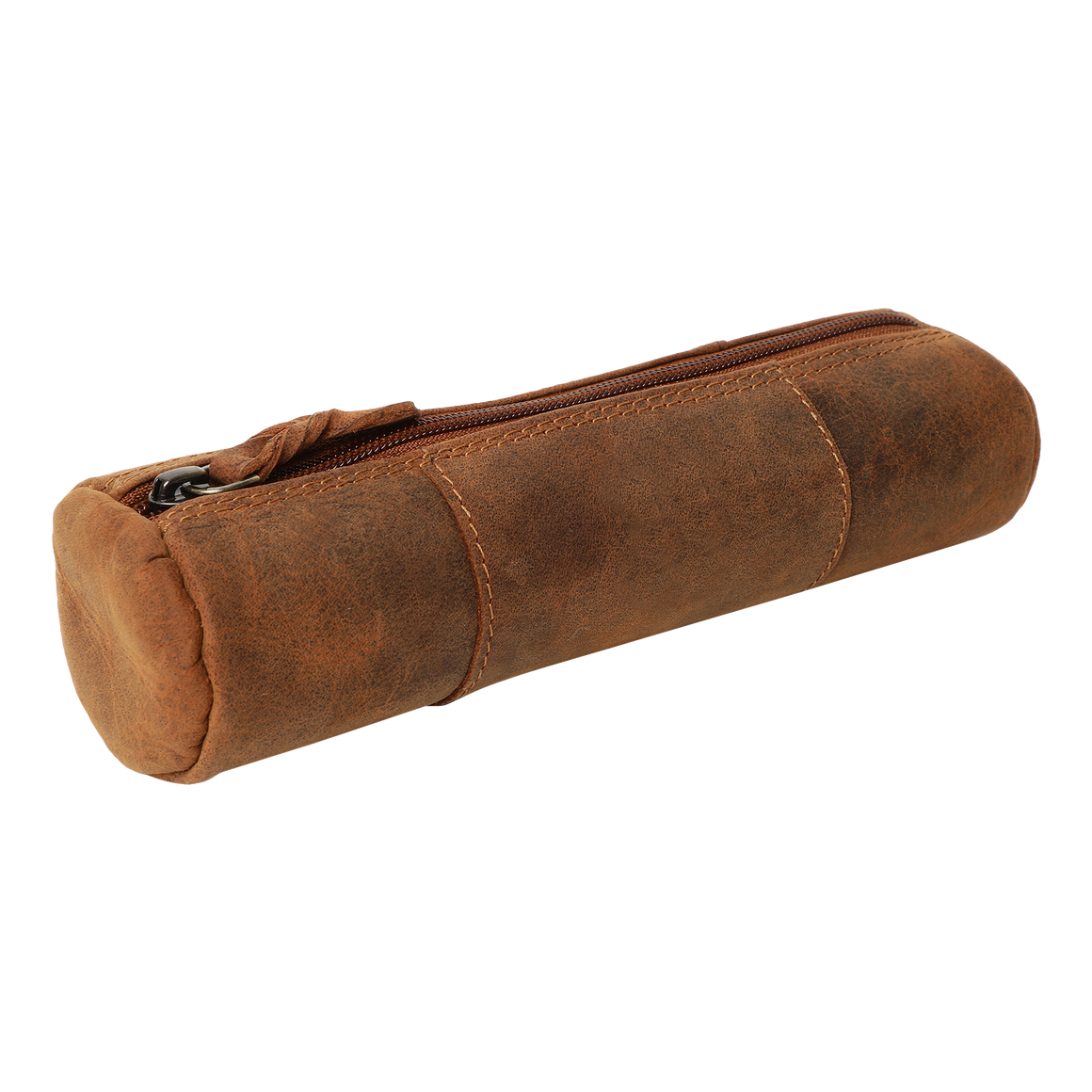 Handcrafted Leather Pencil Pouch (Brown)