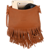 Genuine Leather Crossbody Ladies Handbag Bag for Women (Brown)